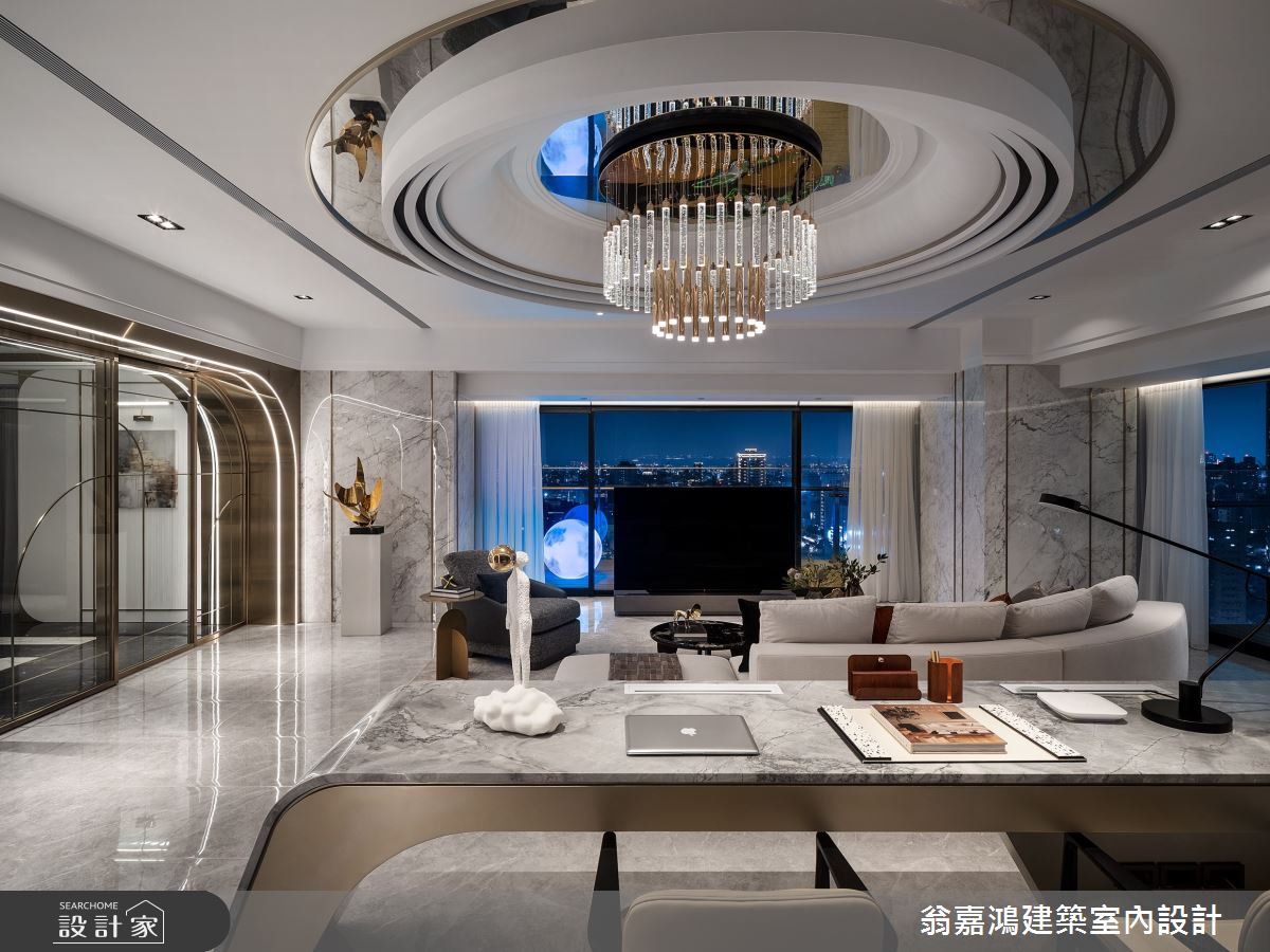 158坪新成屋(5年以下)＿奢華風書房工作區案例圖片＿翁嘉鴻建築室內設計｜懷生設計＿懷生_74.台北-元利信義聯勤-C House之98