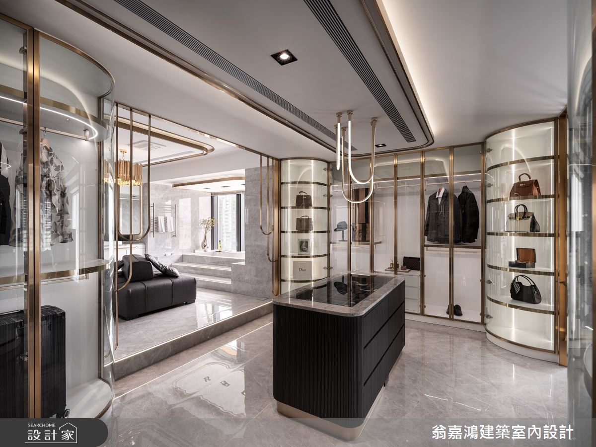 158坪新成屋(5年以下)＿奢華風更衣間案例圖片＿翁嘉鴻建築室內設計｜懷生設計＿懷生_74.台北-元利信義聯勤-C House之100