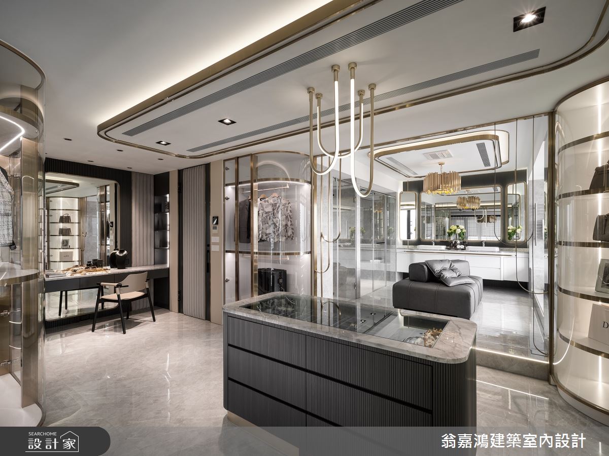 158坪新成屋(5年以下)＿奢華風更衣間案例圖片＿翁嘉鴻建築室內設計｜懷生設計＿懷生_74.台北-元利信義聯勤-C House之102