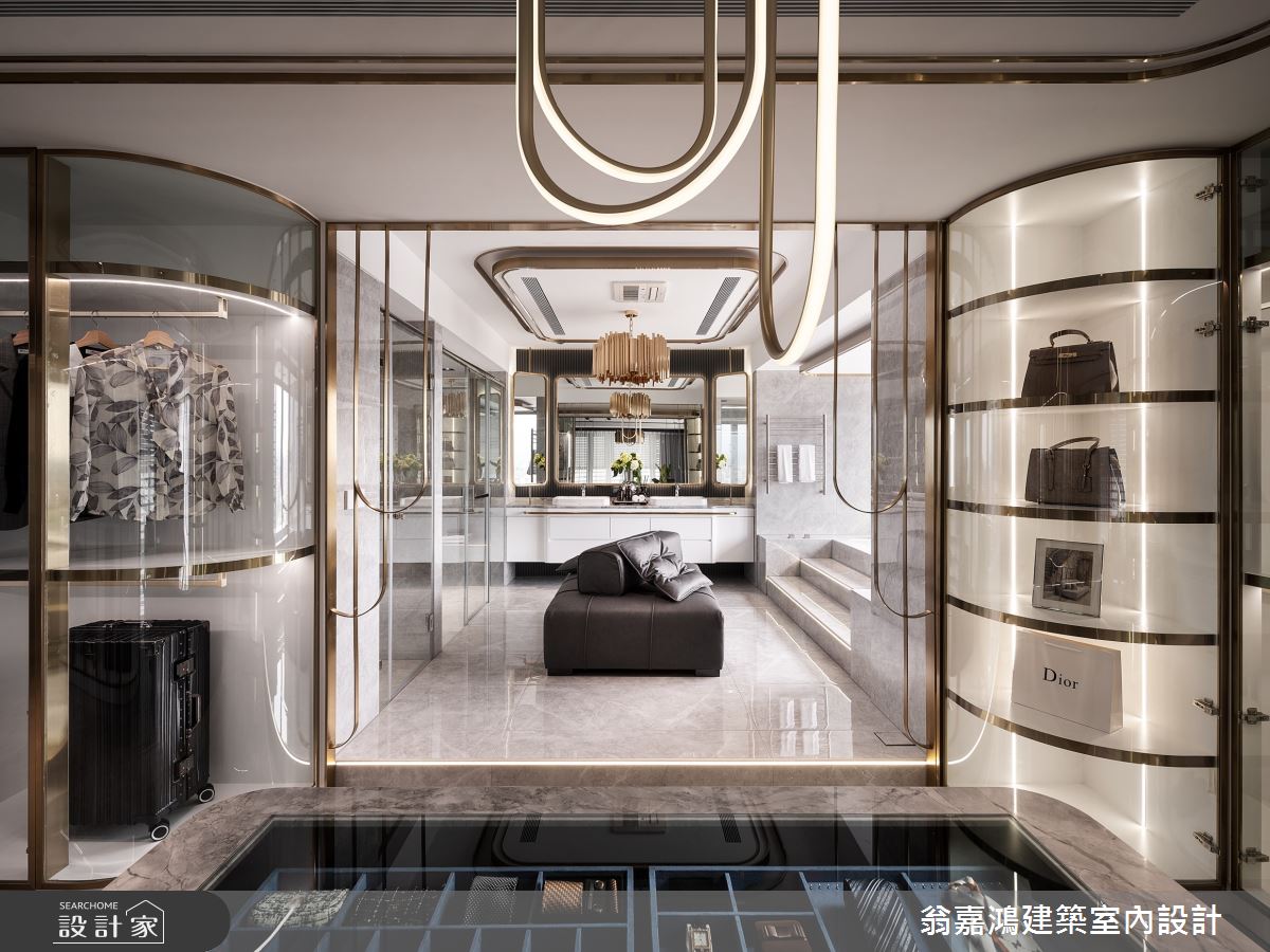 158坪新成屋(5年以下)＿奢華風更衣間案例圖片＿翁嘉鴻建築室內設計｜懷生設計＿懷生_74.台北-元利信義聯勤-C House之103