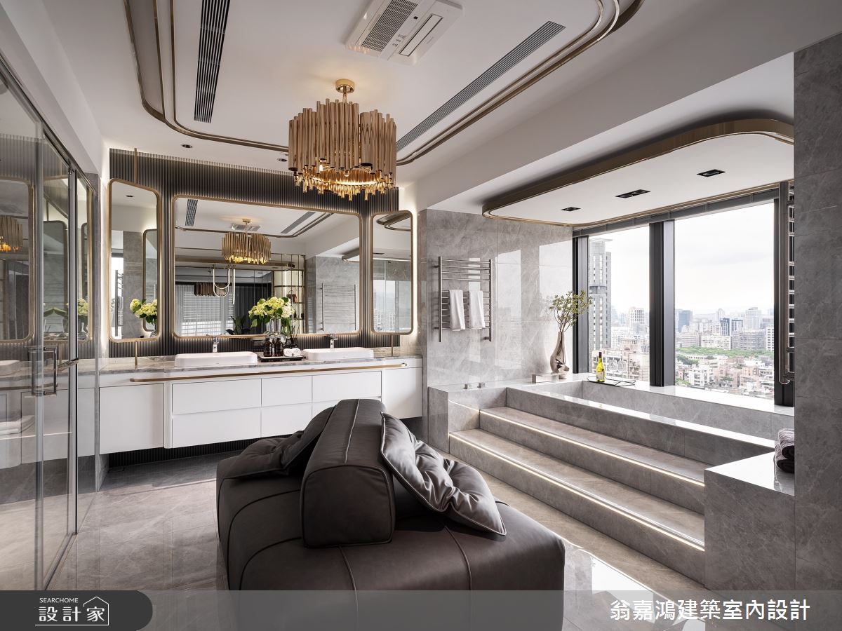 158坪新成屋(5年以下)＿奢華風浴室案例圖片＿翁嘉鴻建築室內設計｜懷生設計＿懷生_74.台北-元利信義聯勤-C House之106