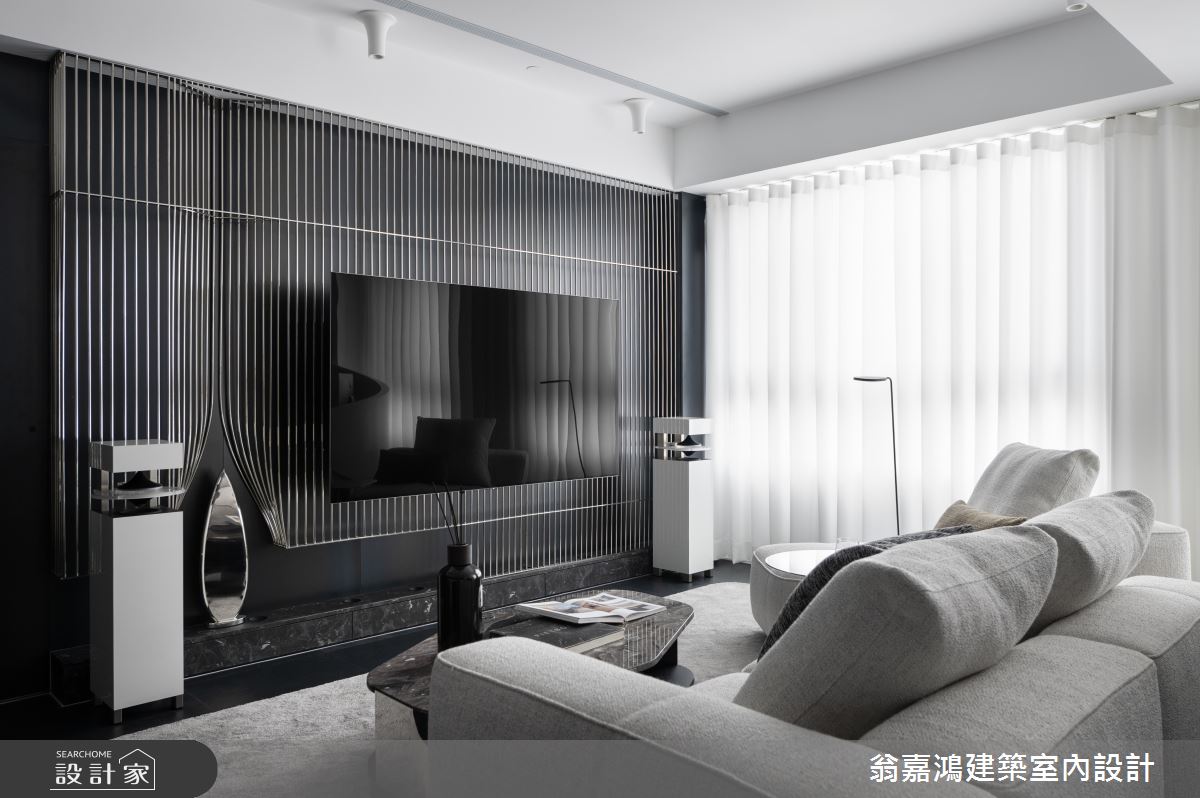 30坪新成屋(5年以下)＿現代風客廳案例圖片＿翁嘉鴻建築室內設計｜懷生設計＿懷生_75.桃園-H House之8