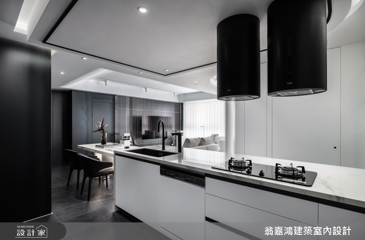 30坪新成屋(5年以下)＿現代風餐廳廚房中島案例圖片＿翁嘉鴻建築室內設計｜懷生設計＿懷生_75.桃園-H House之23