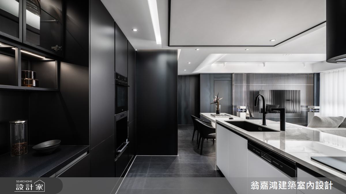 30坪新成屋(5年以下)＿現代風餐廳廚房中島案例圖片＿翁嘉鴻建築室內設計｜懷生設計＿懷生_75.桃園-H House之24