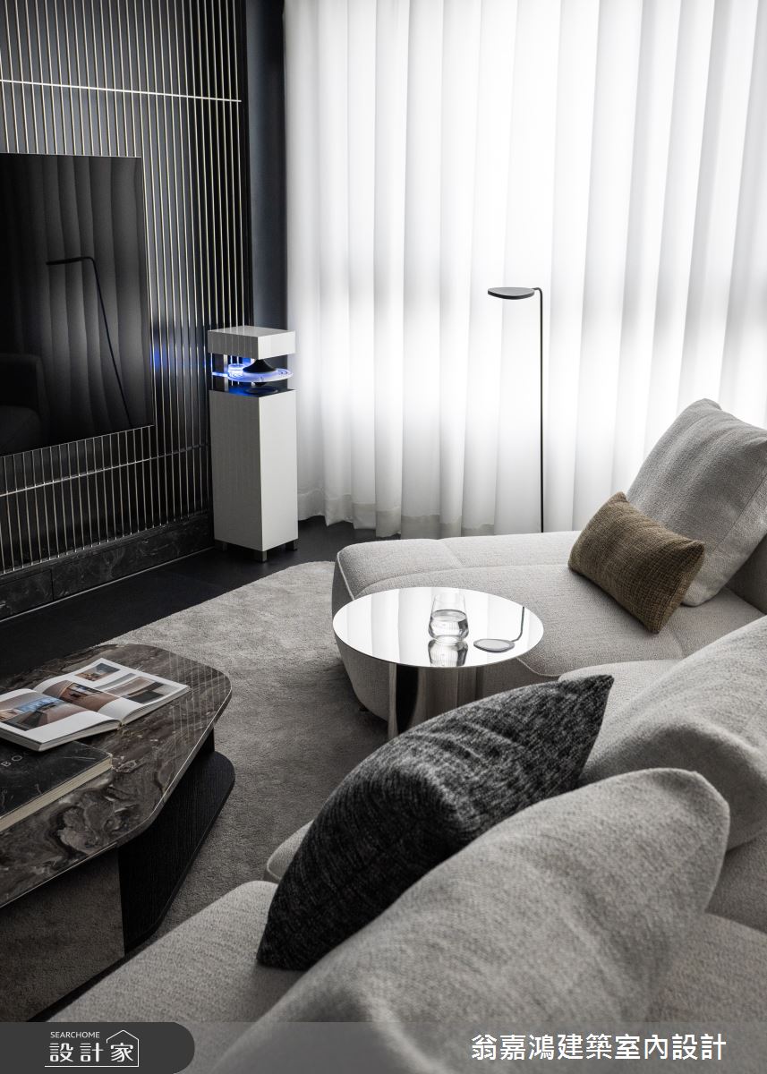 30坪新成屋(5年以下)＿現代風客廳案例圖片＿翁嘉鴻建築室內設計｜懷生設計＿懷生_75.桃園-H House之34