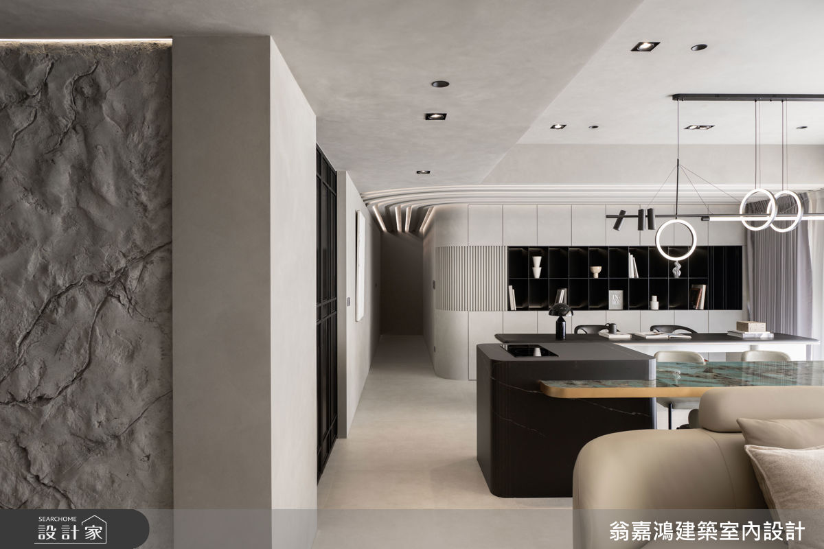 40坪新成屋(5年以下)＿現代風餐廳書房中島案例圖片＿翁嘉鴻建築室內設計｜懷生設計＿懷生_76.台北-Y House之6