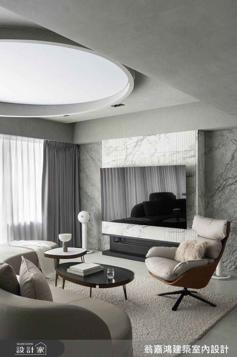 40坪新成屋(5年以下)＿現代風客廳案例圖片＿翁嘉鴻建築室內設計｜懷生設計＿懷生_76.台北-Y House之24