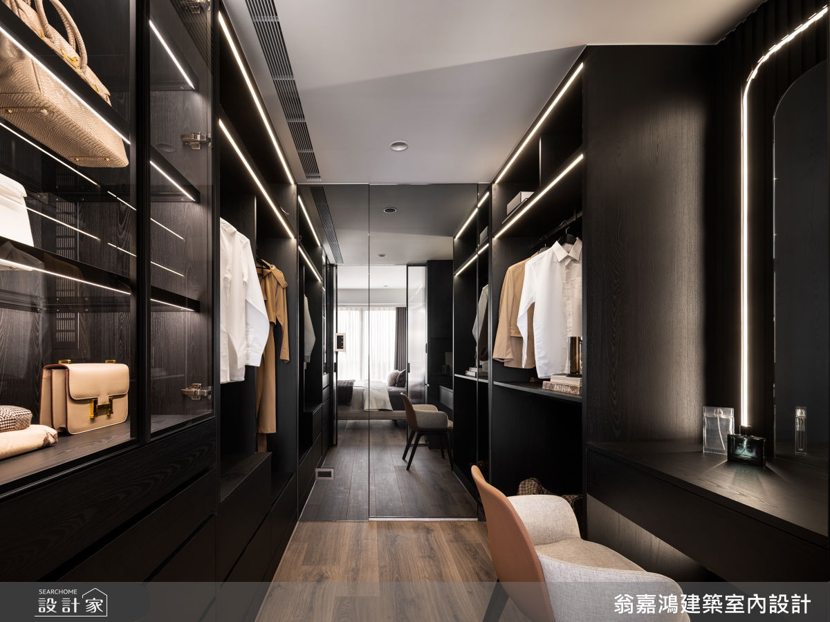 45坪毛胚屋＿現代風臥室更衣間案例圖片＿翁嘉鴻建築室內設計｜懷生設計＿懷生_77.桃園-H House之45