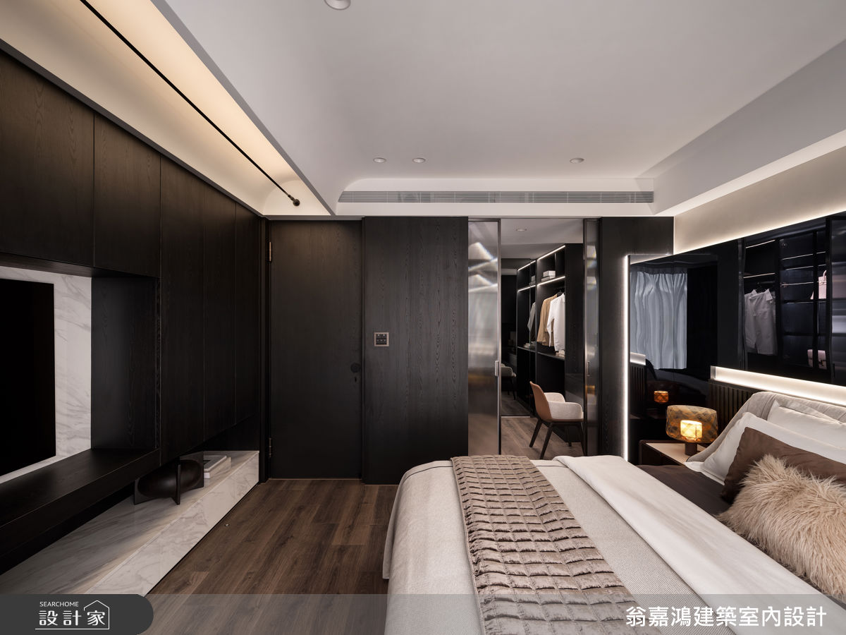 45坪毛胚屋＿現代風臥室更衣間案例圖片＿翁嘉鴻建築室內設計｜懷生設計＿懷生_77.桃園-H House之44