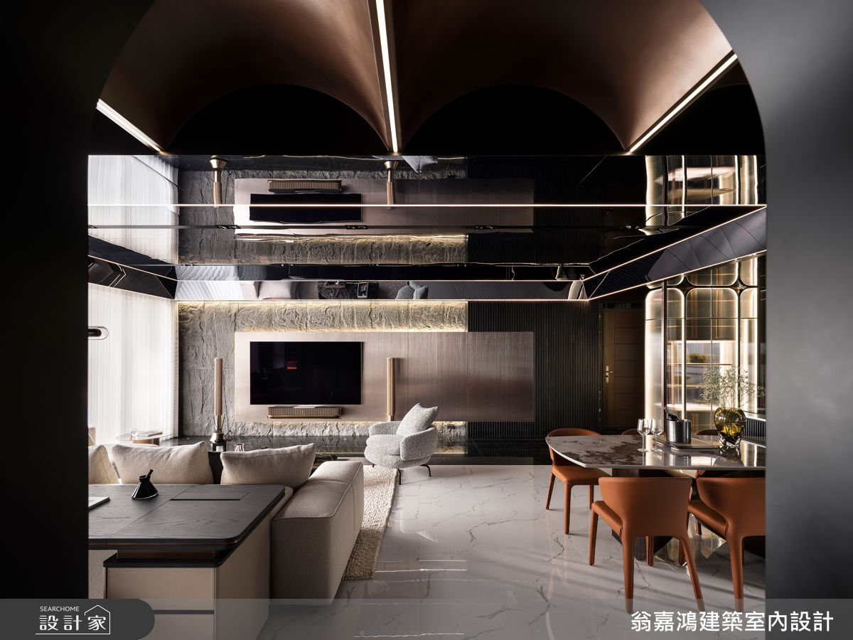 45坪毛胚屋＿現代風客廳餐廳書房案例圖片＿翁嘉鴻建築室內設計｜懷生設計＿懷生_77.桃園-H House之35