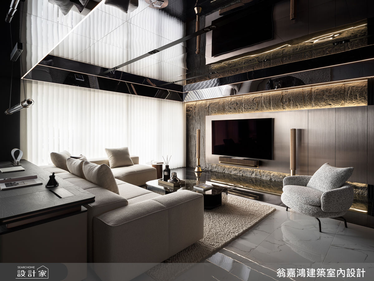 45坪毛胚屋＿現代風客廳書房案例圖片＿翁嘉鴻建築室內設計｜懷生設計＿懷生_77.桃園-H House之16