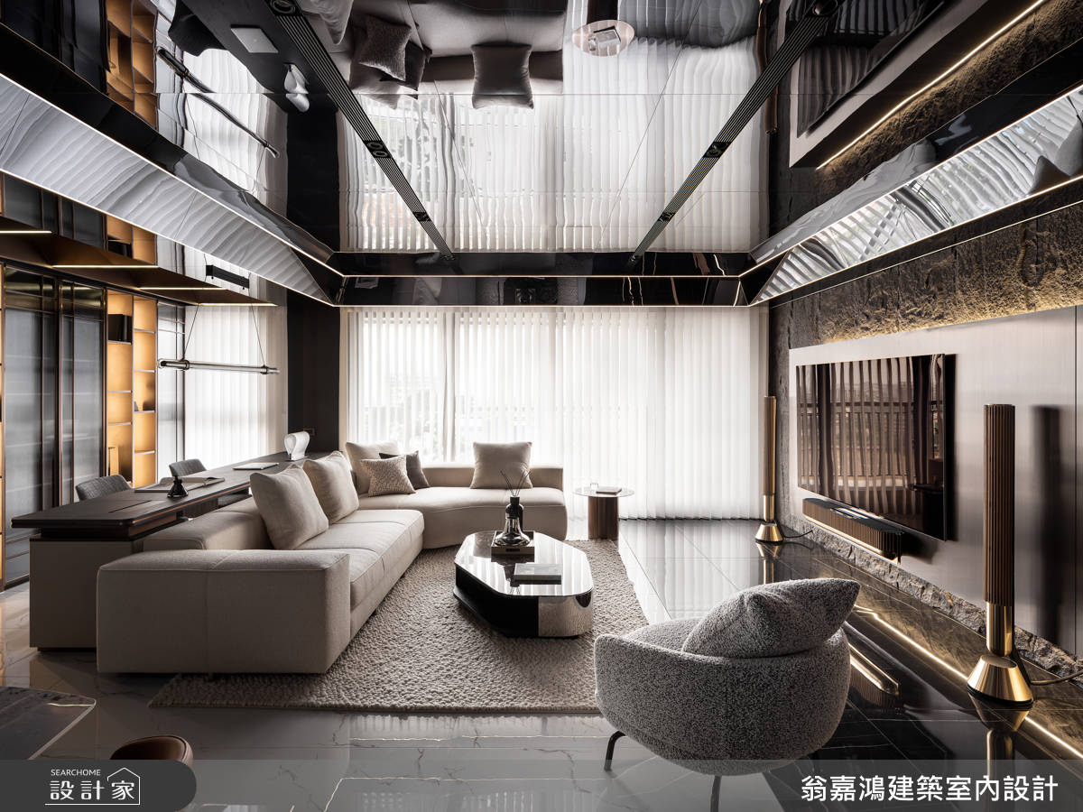 45坪毛胚屋＿現代風客廳書房案例圖片＿翁嘉鴻建築室內設計｜懷生設計＿懷生_77.桃園-H House之3