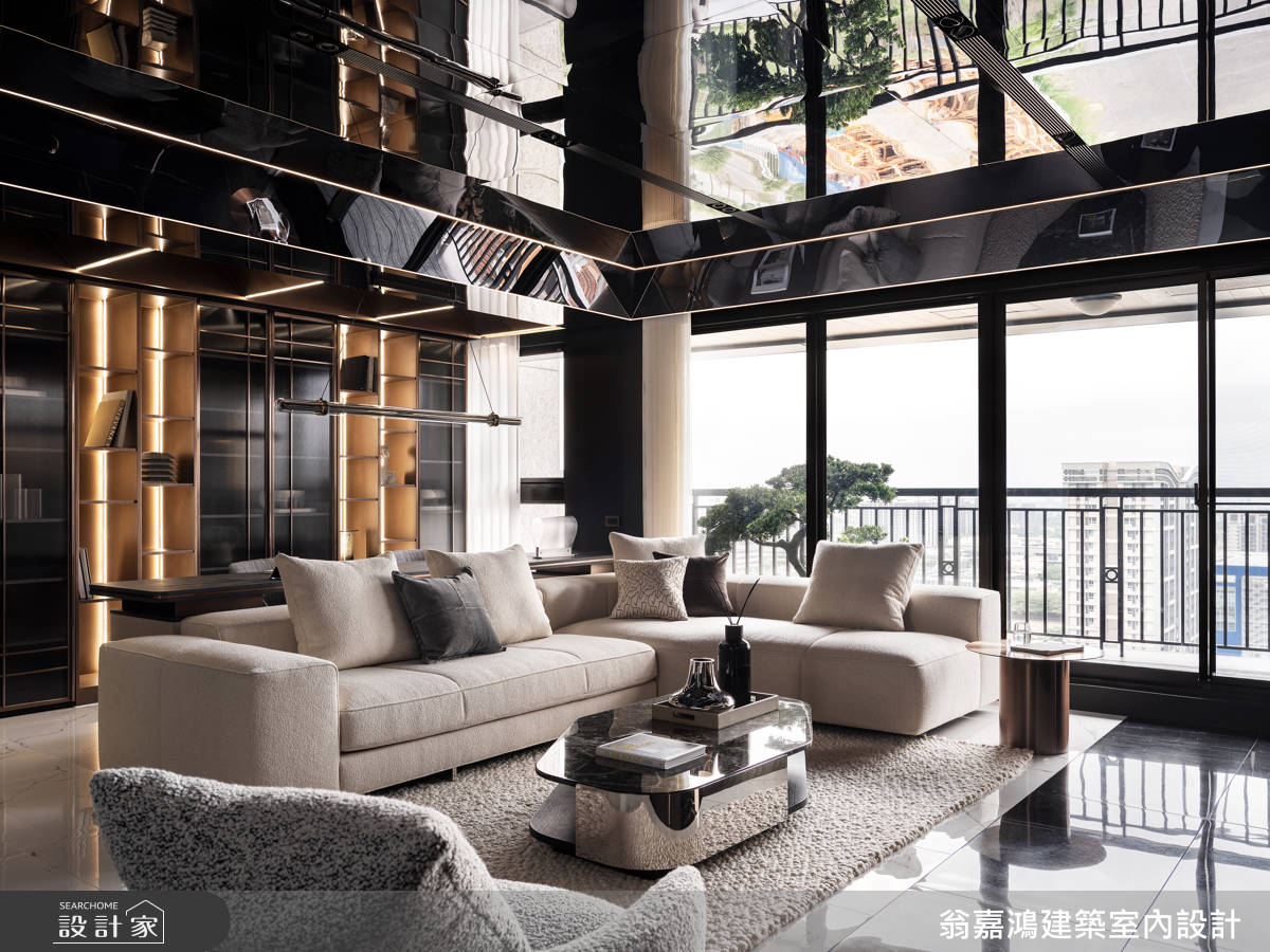 45坪毛胚屋＿現代風客廳書房陽台案例圖片＿翁嘉鴻建築室內設計｜懷生設計＿懷生_77.桃園-H House之4