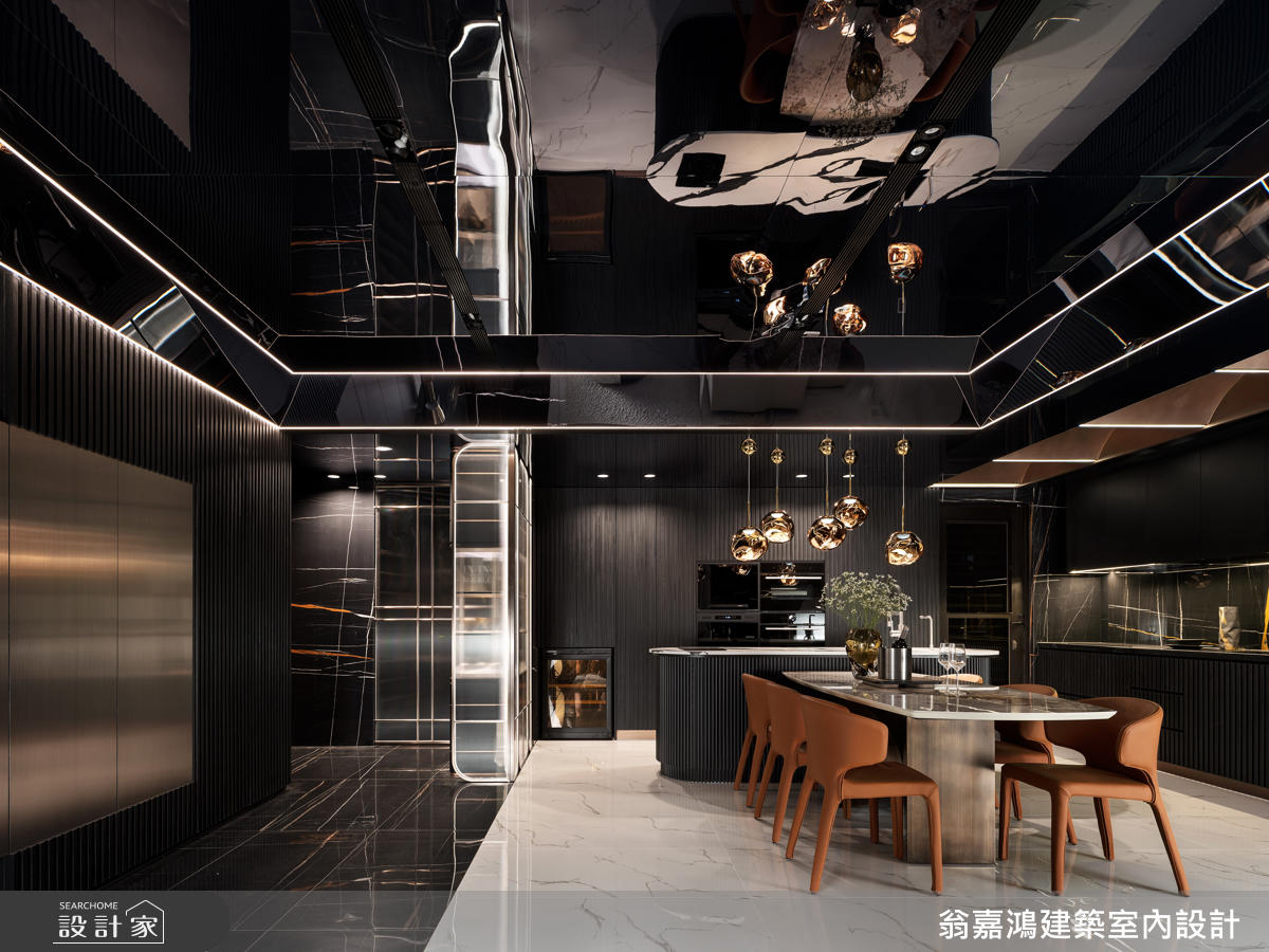 45坪毛胚屋＿現代風餐廳廚房中島案例圖片＿翁嘉鴻建築室內設計｜懷生設計＿懷生_77.桃園-H House之21