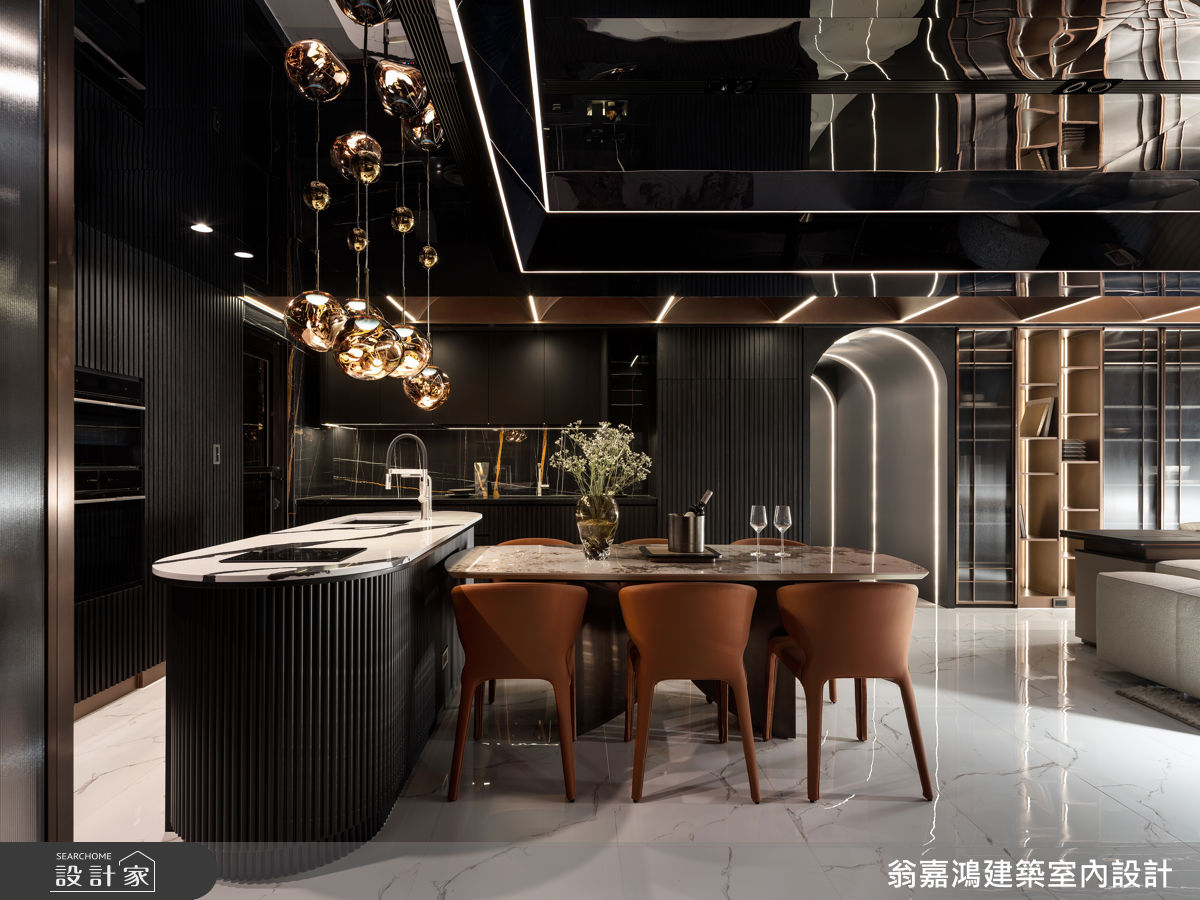 45坪毛胚屋＿現代風餐廳廚房中島案例圖片＿翁嘉鴻建築室內設計｜懷生設計＿懷生_77.桃園-H House之31