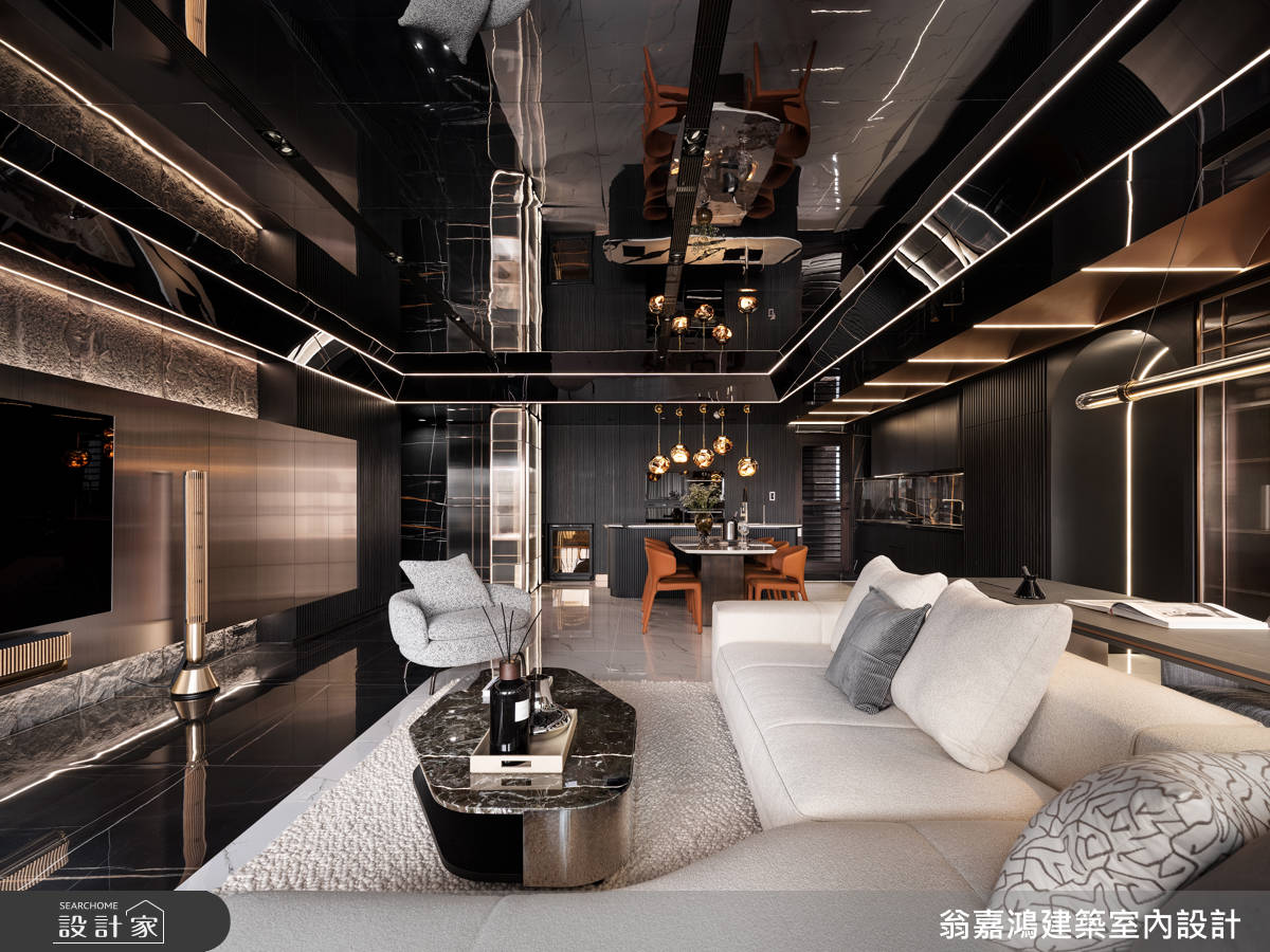 45坪毛胚屋＿現代風客廳餐廳中島案例圖片＿翁嘉鴻建築室內設計｜懷生設計＿懷生_77.桃園-H House之29