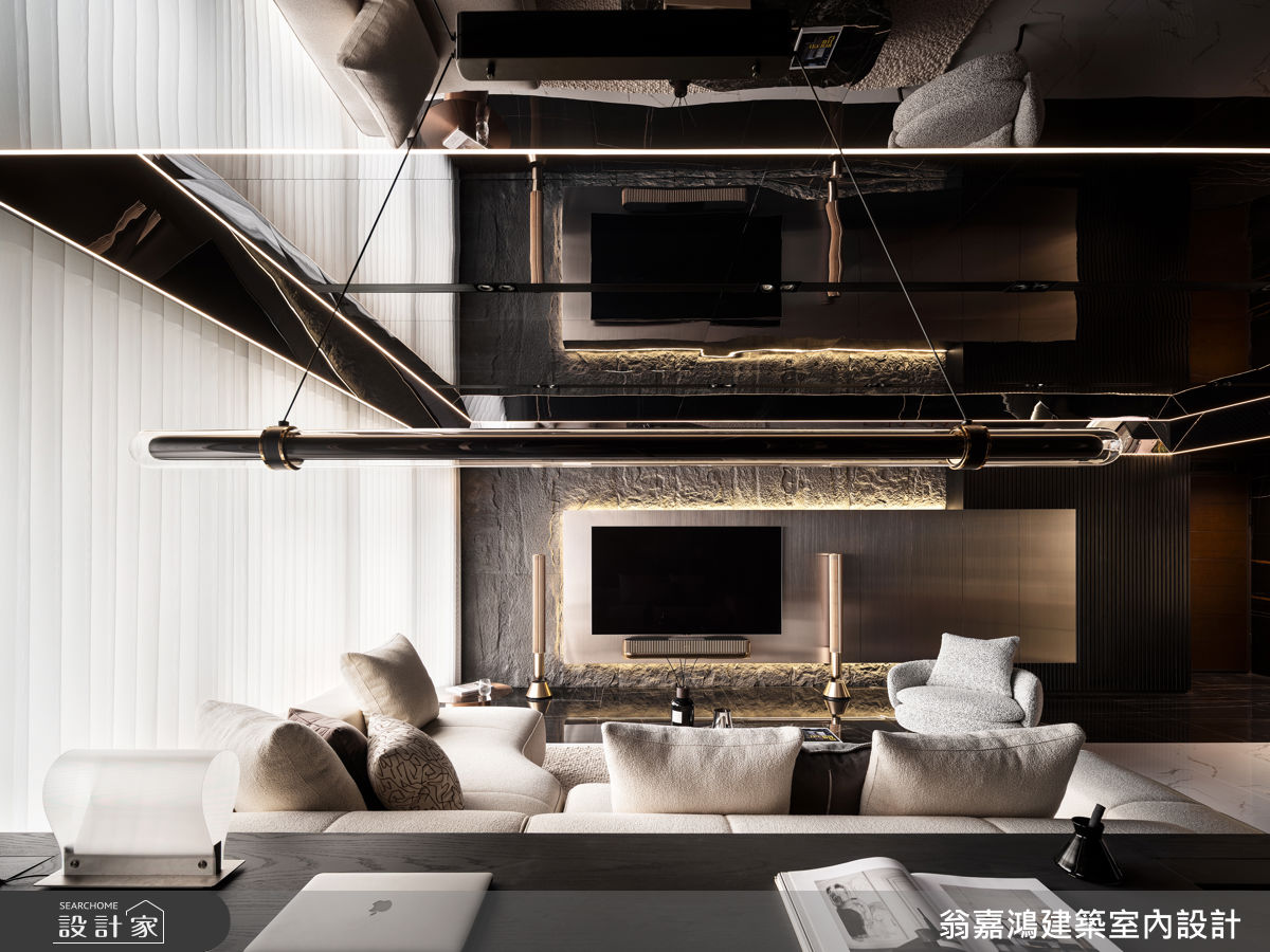 45坪毛胚屋＿現代風客廳書房案例圖片＿翁嘉鴻建築室內設計｜懷生設計＿懷生_77.桃園-H House之26