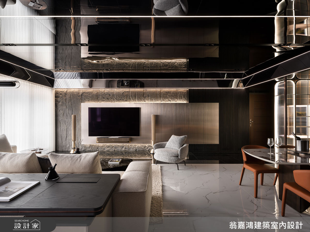 45坪毛胚屋＿現代風客廳餐廳書房案例圖片＿翁嘉鴻建築室內設計｜懷生設計＿懷生_77.桃園-H House之18