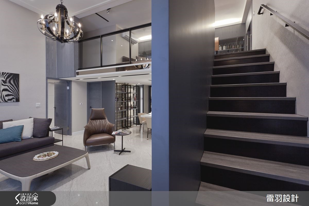 42坪老屋(16~30年)＿奢華風客廳樓梯案例圖片＿雷羽設計＿雷羽_10之9