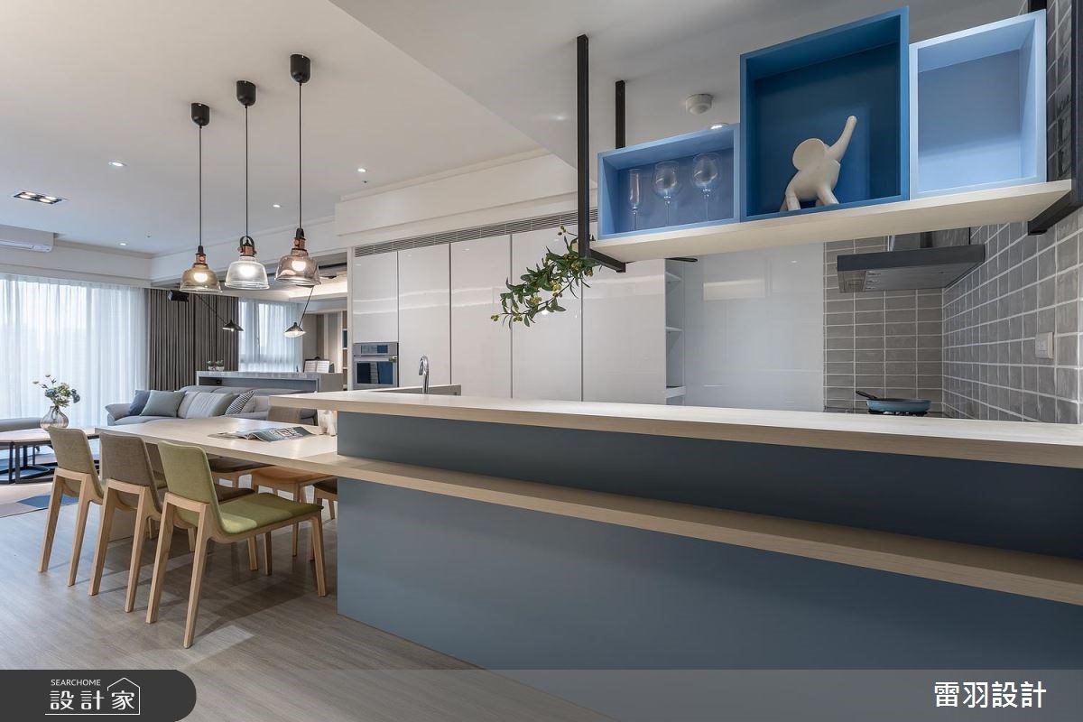 46坪新成屋(5年以下)＿北歐風吧檯案例圖片＿雷羽設計＿雷羽_21之2