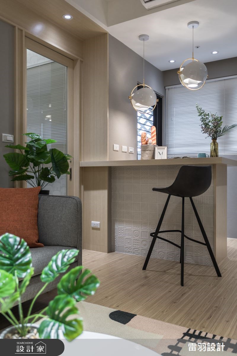 18坪新成屋(5年以下)＿北歐風吧檯案例圖片＿雷羽設計＿雷羽_22之7