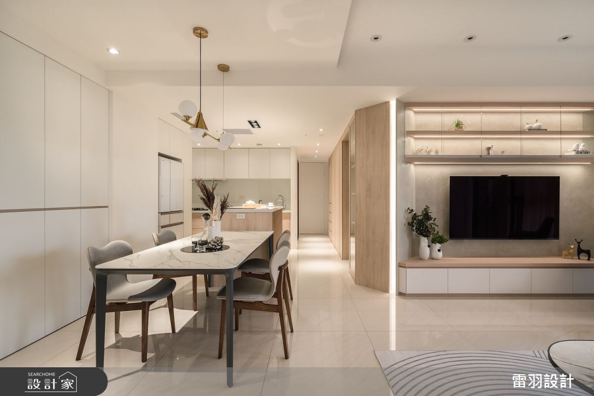51坪預售屋＿北歐風客廳餐廳廚房中島案例圖片＿雷羽設計＿雷羽_36之9