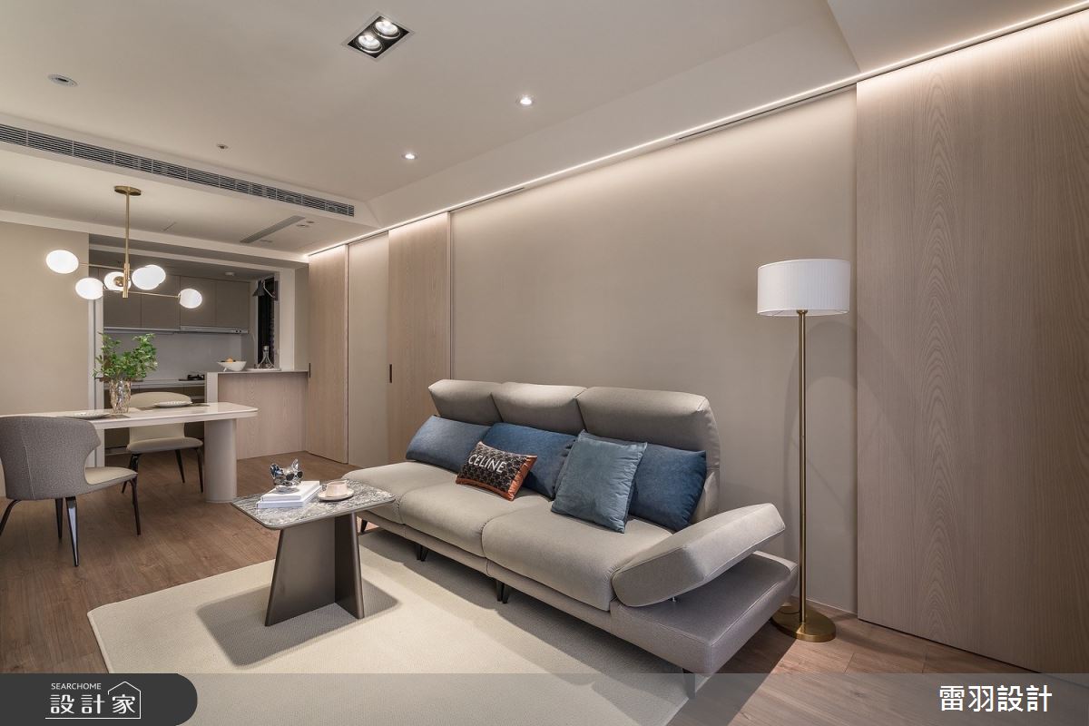 33坪預售屋＿現代風客廳餐廳廚房中島案例圖片＿雷羽設計＿雷羽_41之12