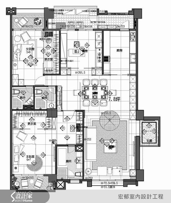 60坪新成屋(5年以下)＿奢華風案例圖片＿宏郁空間美學＿宏郁_06之10