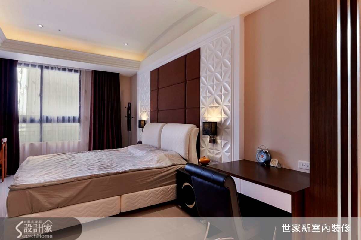 46坪新成屋(5年以下)＿現代風臥室案例圖片＿世家新室內裝修有限公司＿世家新_01之14