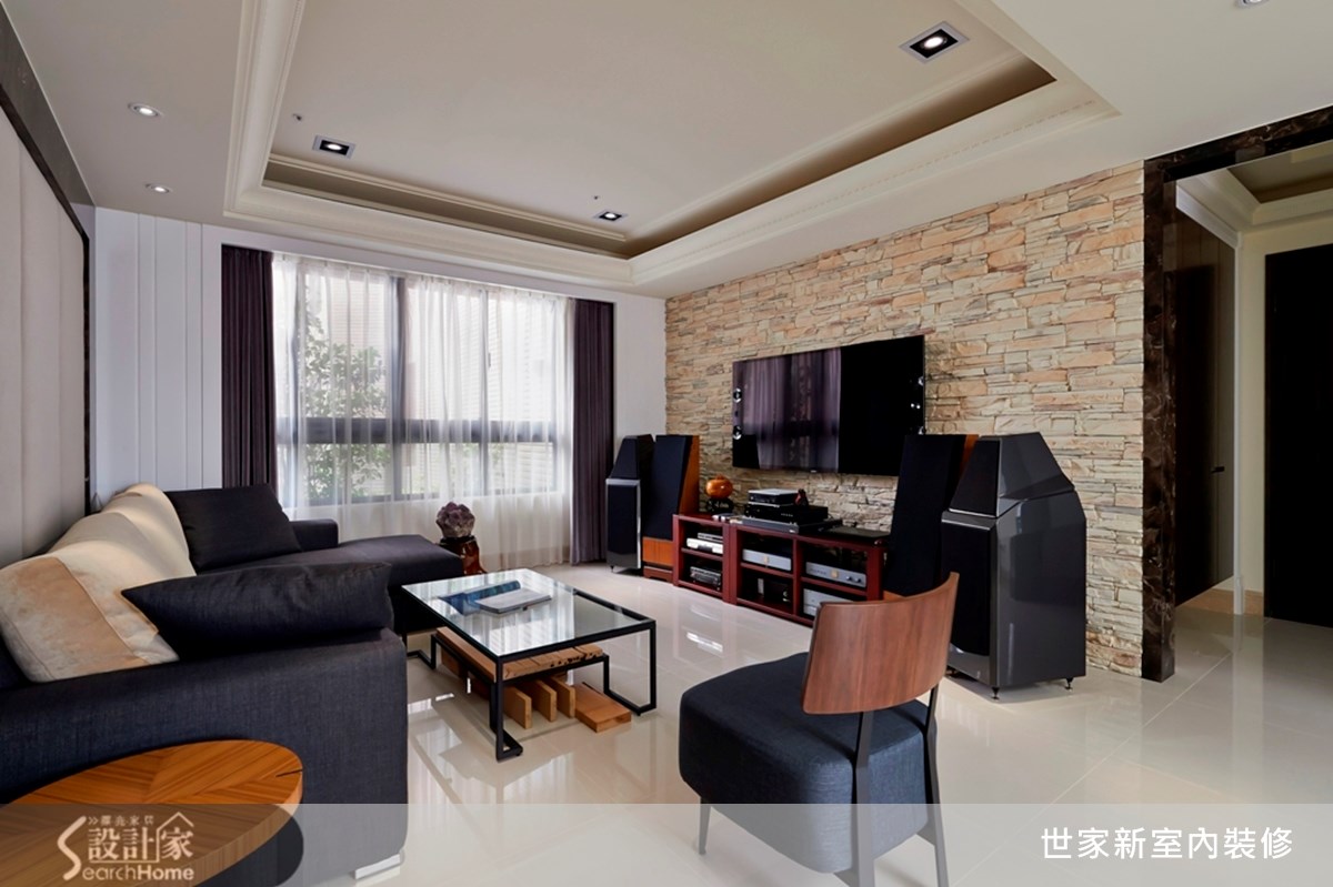 46坪新成屋(5年以下)＿現代風客廳案例圖片＿世家新室內裝修有限公司＿世家新_01之2