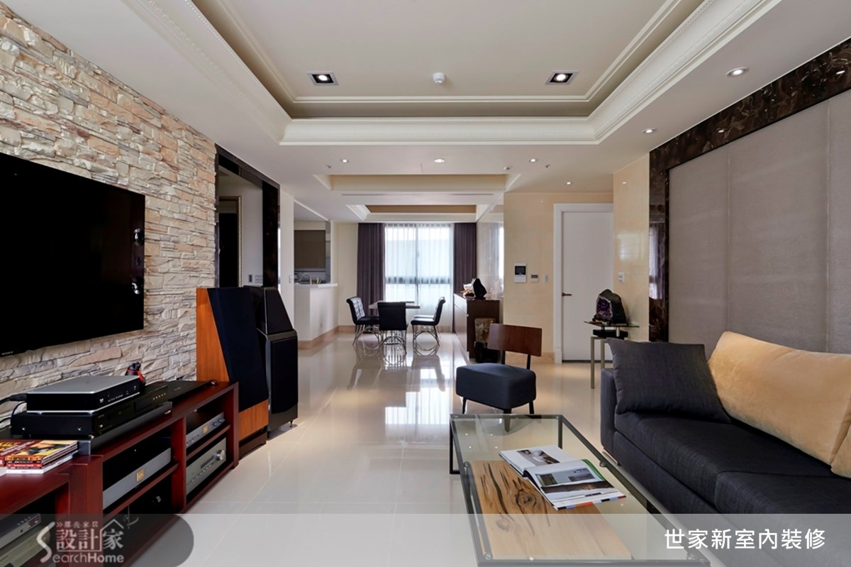 46坪新成屋(5年以下)＿現代風客廳案例圖片＿世家新室內裝修有限公司＿世家新_01之5
