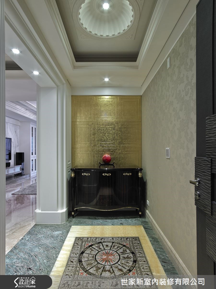 70坪新成屋(5年以下)＿新古典玄關案例圖片＿世家新室內裝修有限公司＿世家新_02之1