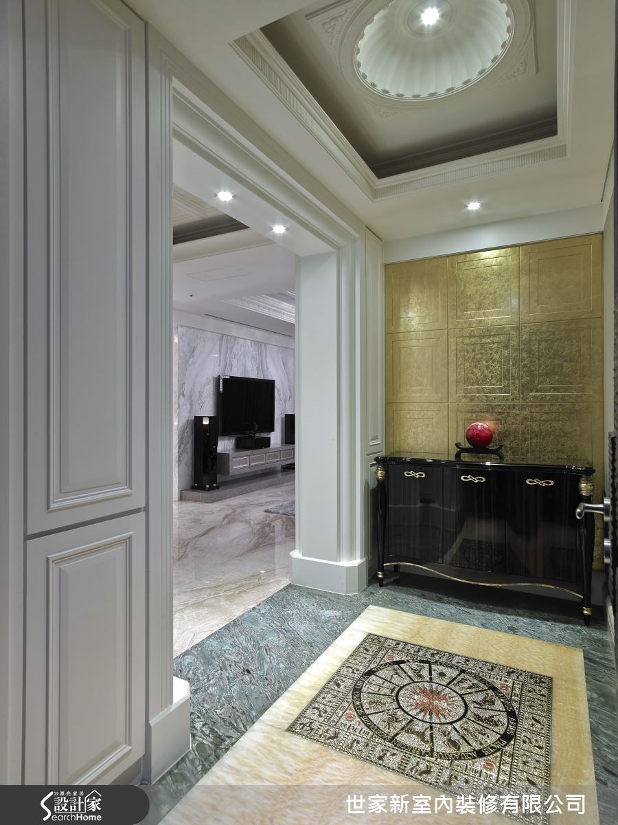 70坪新成屋(5年以下)＿新古典玄關案例圖片＿世家新室內裝修有限公司＿世家新_02之2