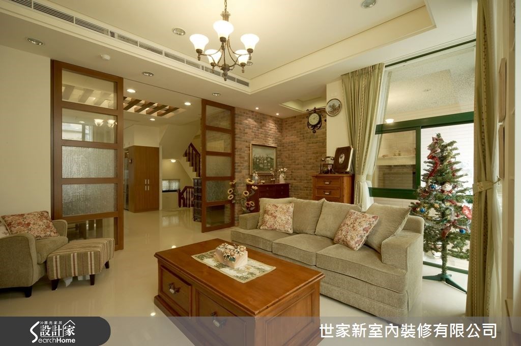 70坪新成屋(5年以下)＿鄉村風客廳案例圖片＿世家新室內裝修有限公司＿世家新_03之2
