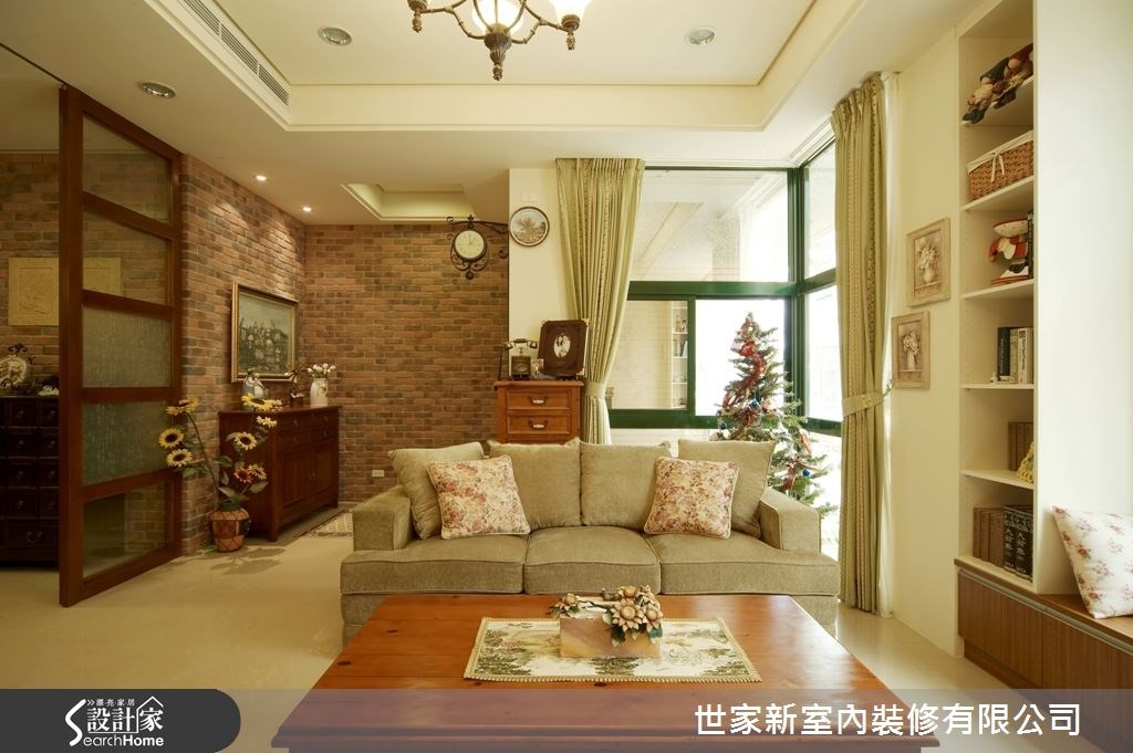 70坪新成屋(5年以下)＿鄉村風客廳案例圖片＿世家新室內裝修有限公司＿世家新_03之3
