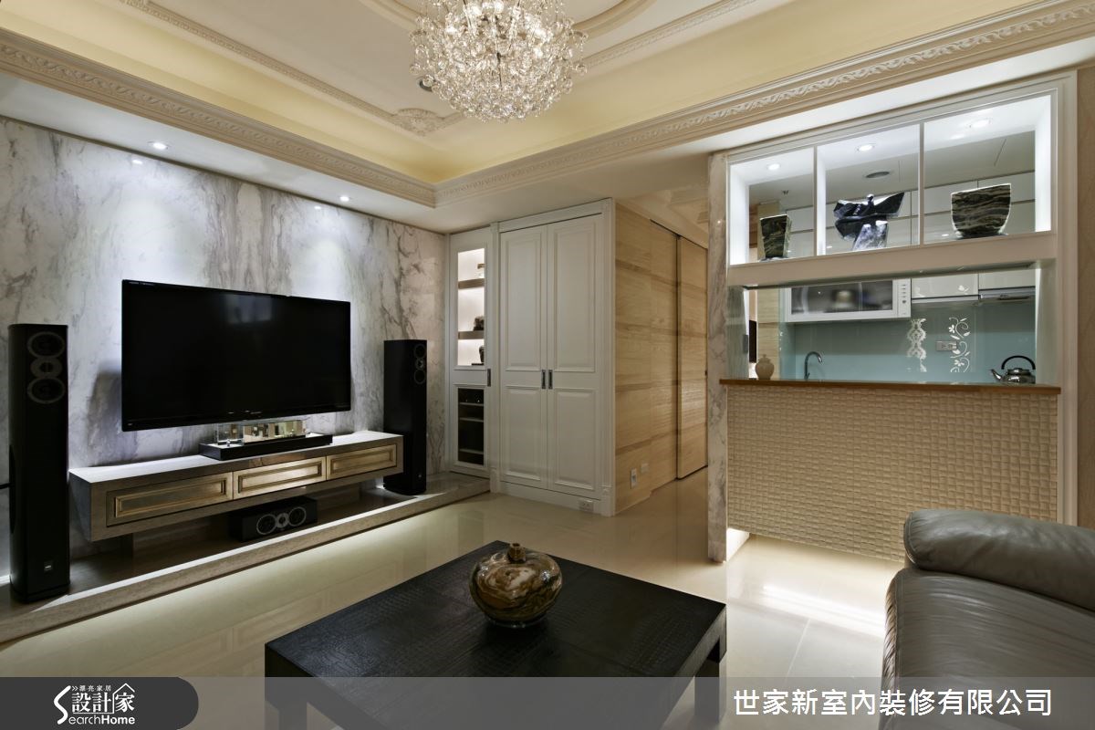 17坪新成屋(5年以下)＿新古典客廳案例圖片＿世家新室內裝修有限公司＿世家新_04之4