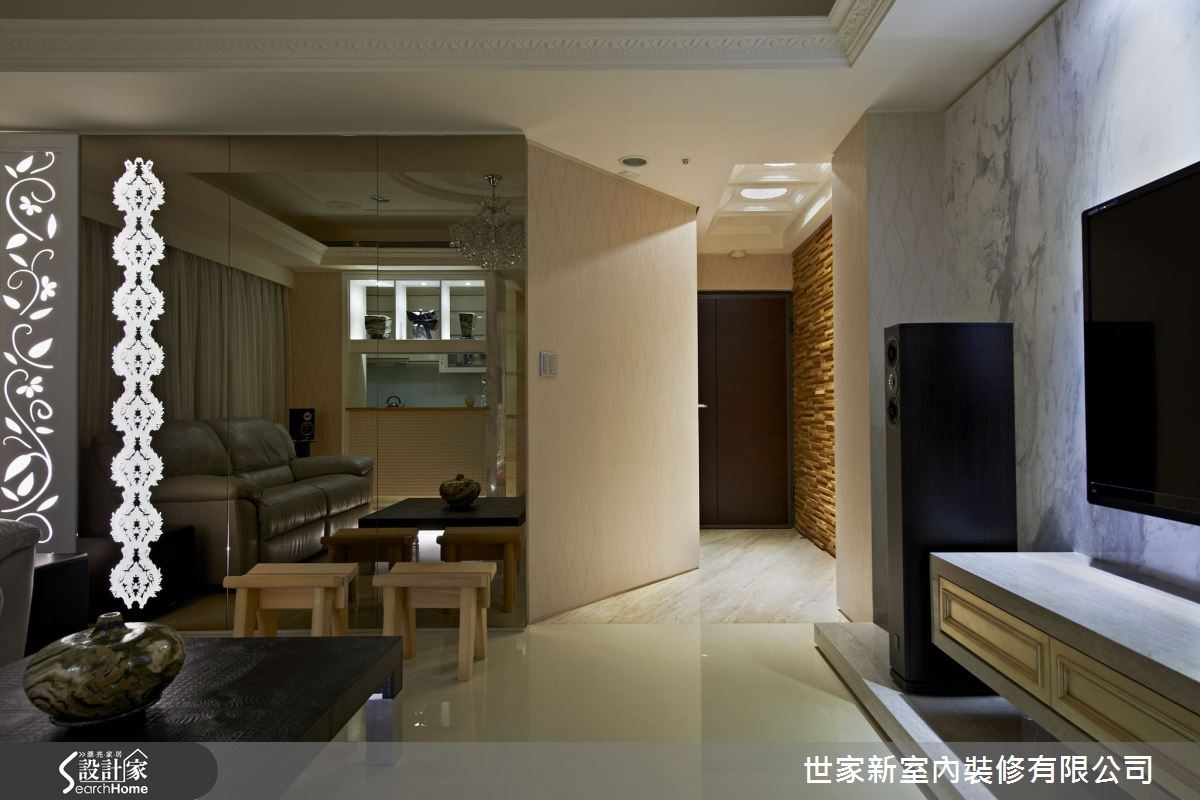 17坪新成屋(5年以下)＿新古典客廳案例圖片＿世家新室內裝修有限公司＿世家新_04之9
