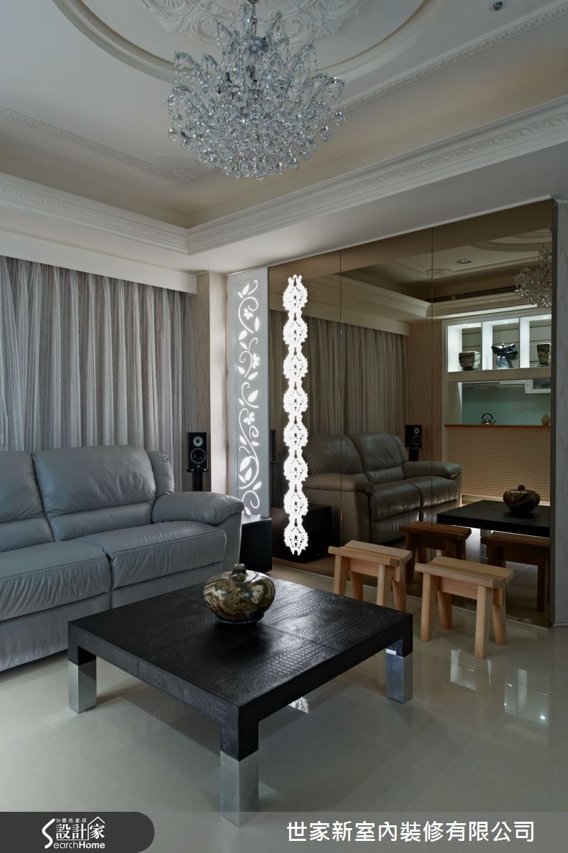 17坪新成屋(5年以下)＿新古典客廳案例圖片＿世家新室內裝修有限公司＿世家新_04之10