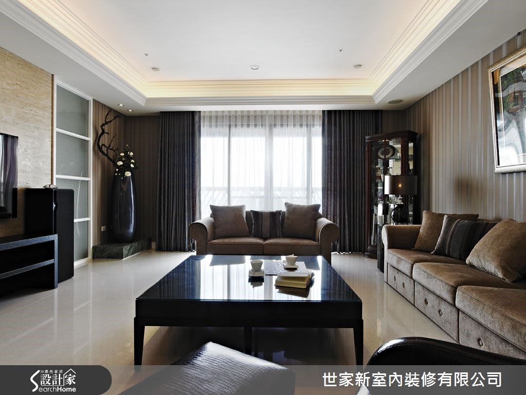 60坪新成屋(5年以下)＿新古典客廳案例圖片＿世家新室內裝修有限公司＿世家新_05之4