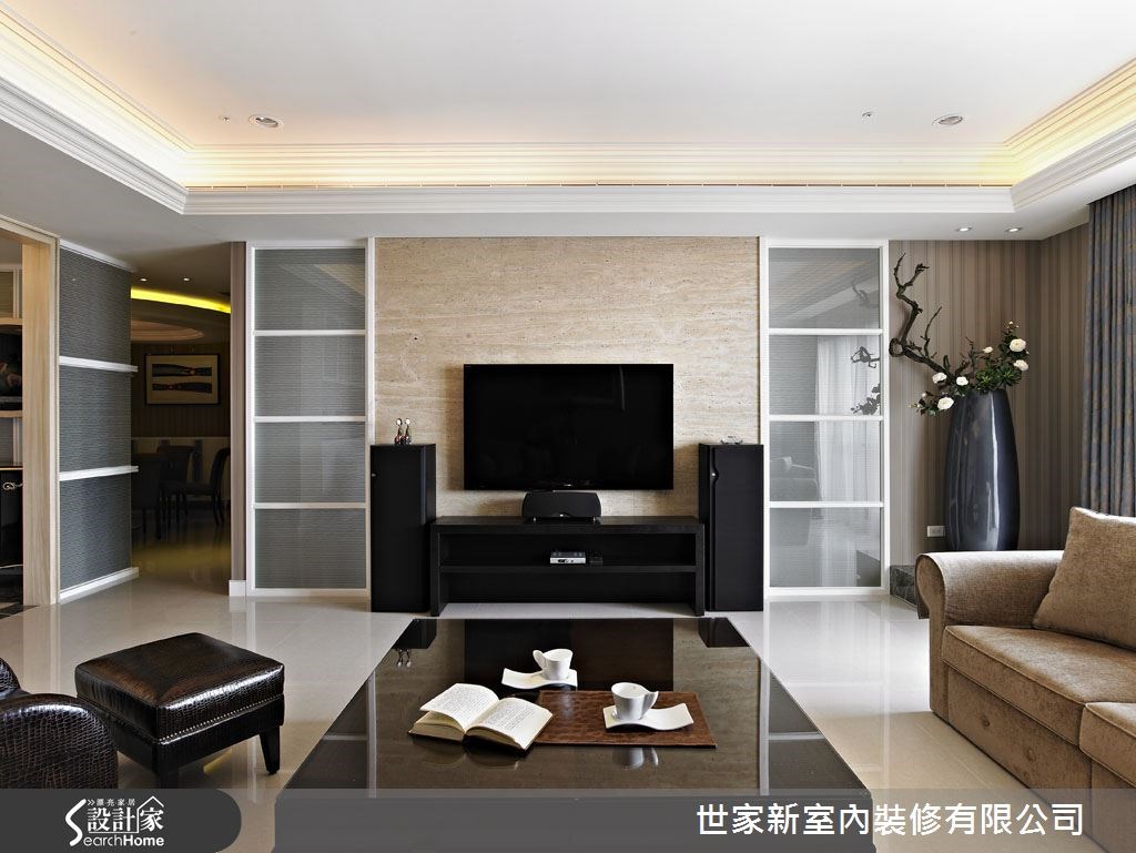 60坪新成屋(5年以下)＿新古典客廳案例圖片＿世家新室內裝修有限公司＿世家新_05之7