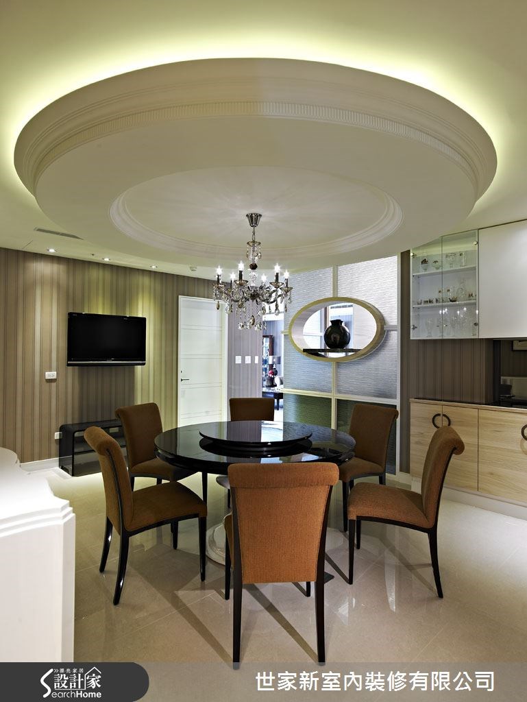 60坪新成屋(5年以下)＿新古典餐廳案例圖片＿世家新室內裝修有限公司＿世家新_05之16