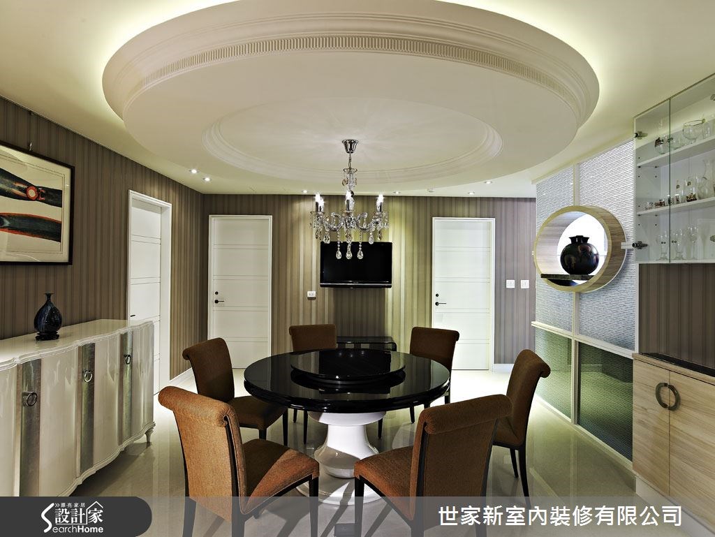 60坪新成屋(5年以下)＿新古典餐廳案例圖片＿世家新室內裝修有限公司＿世家新_05之17