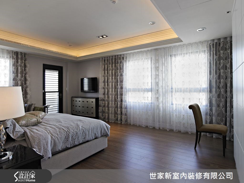 60坪新成屋(5年以下)＿新古典臥室案例圖片＿世家新室內裝修有限公司＿世家新_05之25
