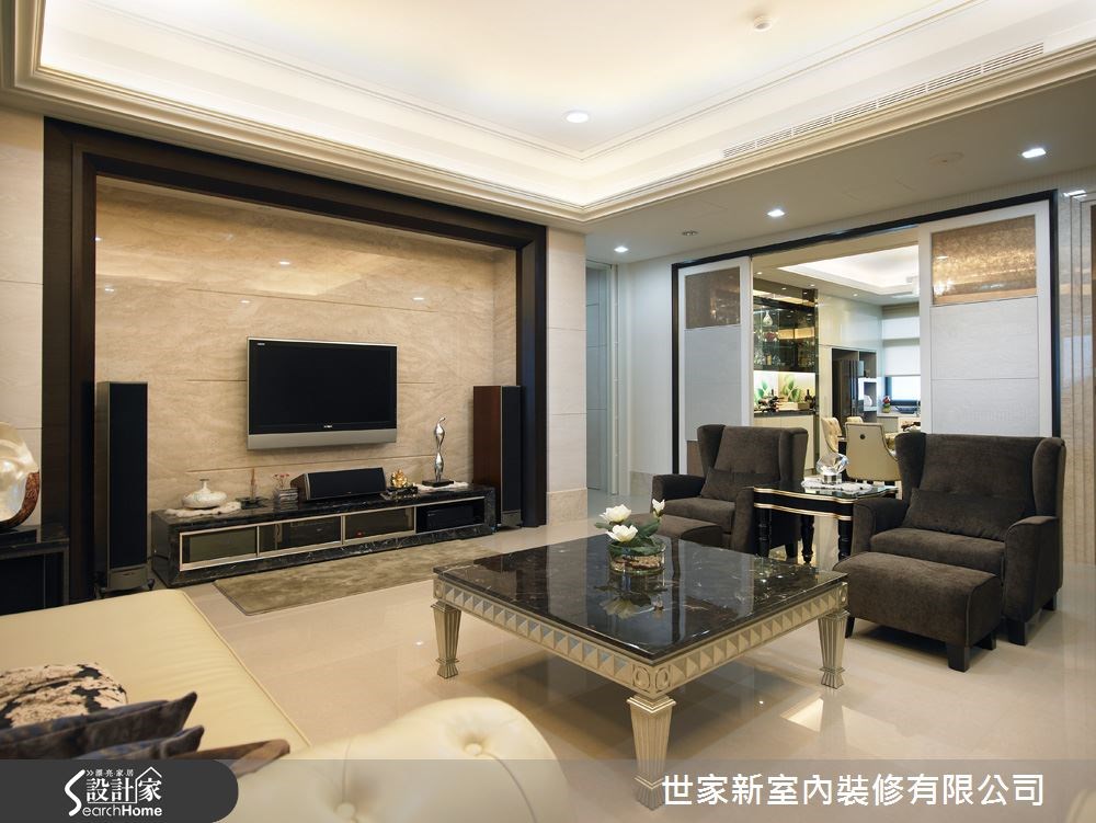 160坪新成屋(5年以下)＿現代風客廳案例圖片＿世家新室內裝修有限公司＿世家新_06之15
