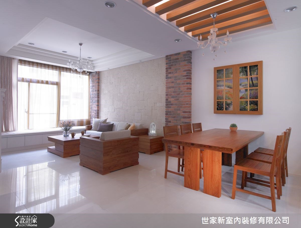 80坪中古屋(5~15年)＿混搭風客廳餐廳臥榻案例圖片＿世家新室內裝修有限公司＿世家新_08之1