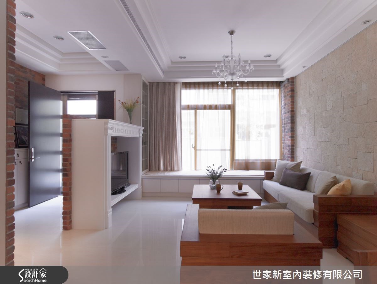 80坪中古屋(5~15年)＿混搭風客廳臥榻案例圖片＿世家新室內裝修有限公司＿世家新_08之2