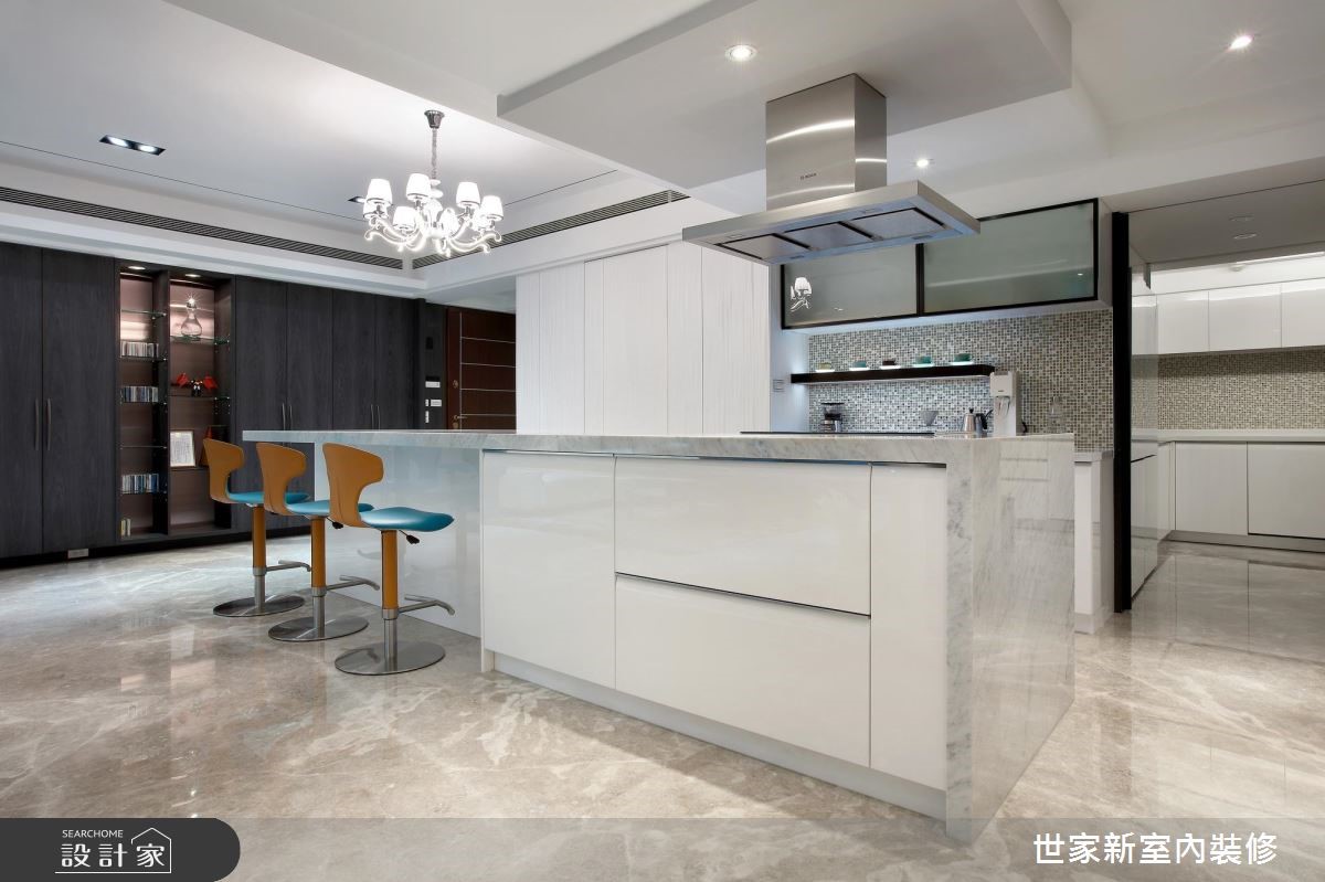 85坪新成屋(5年以下)＿現代風廚房吧檯案例圖片＿世家新室內裝修有限公司＿世家新_13之7