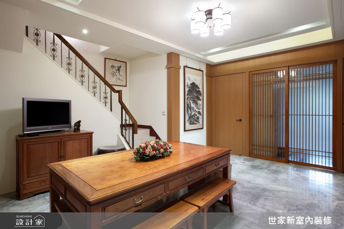 55坪新成屋(5年以下)＿人文禪風樓梯佛堂案例圖片＿世家新室內裝修有限公司＿世家新_17之2