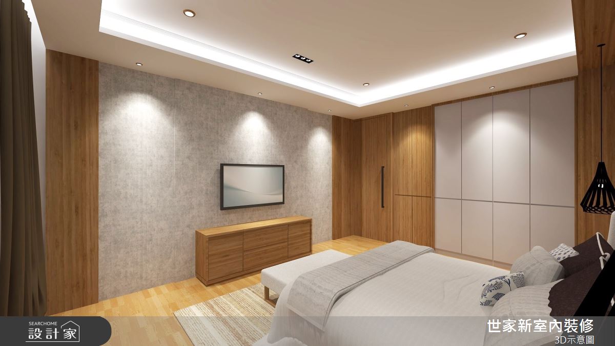 110坪新成屋(5年以下)＿人文禪風臥室案例圖片＿世家新室內裝修有限公司＿世家新_19之14