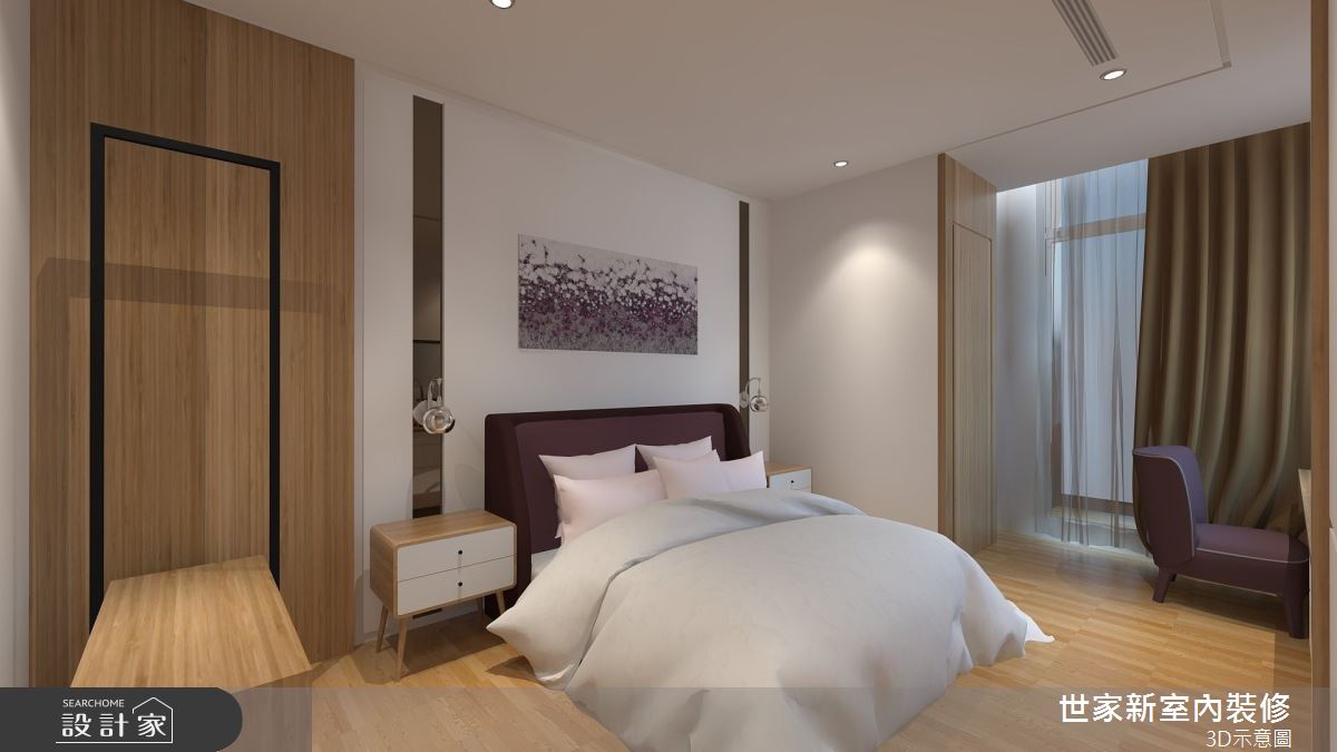 110坪新成屋(5年以下)＿人文禪風臥室案例圖片＿世家新室內裝修有限公司＿世家新_19之15